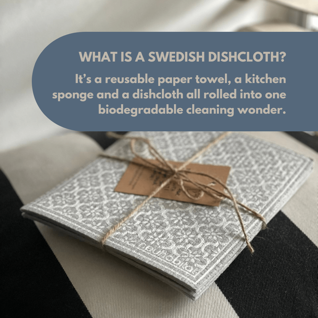 Swedish Dishcloth Earth Friendly Biodegradable Super Absorbent Multi - Purpose Cleaning Grey Sponge Cloth - Neuhabitat