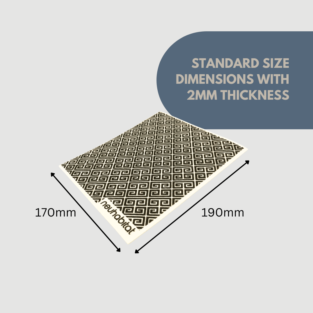 Swedish Dishcloth (EUR Collection) Earth Friendly Biodegradable Super Absorbent Multi - Purpose Cleaning White Sponge Cloth - Neuhabitat