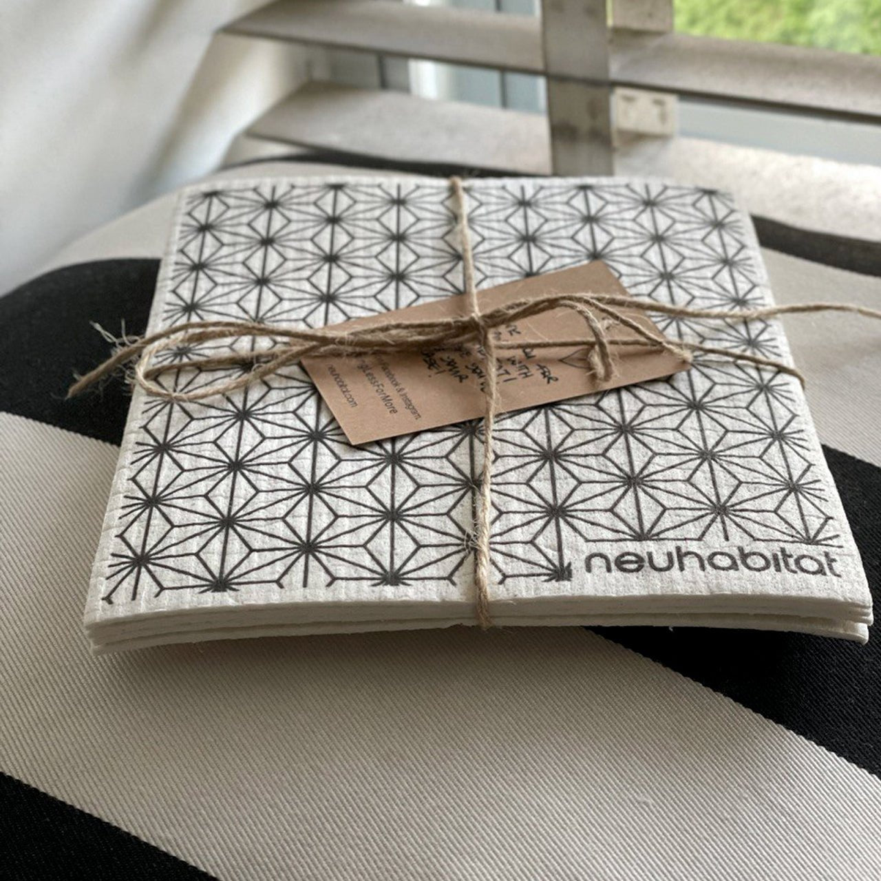 Swedish Dishcloth (JPN Collection) Earth Friendly Biodegradable Super Absorbent Multi - Purpose Cleaning White Sponge Cloth - Neuhabitat