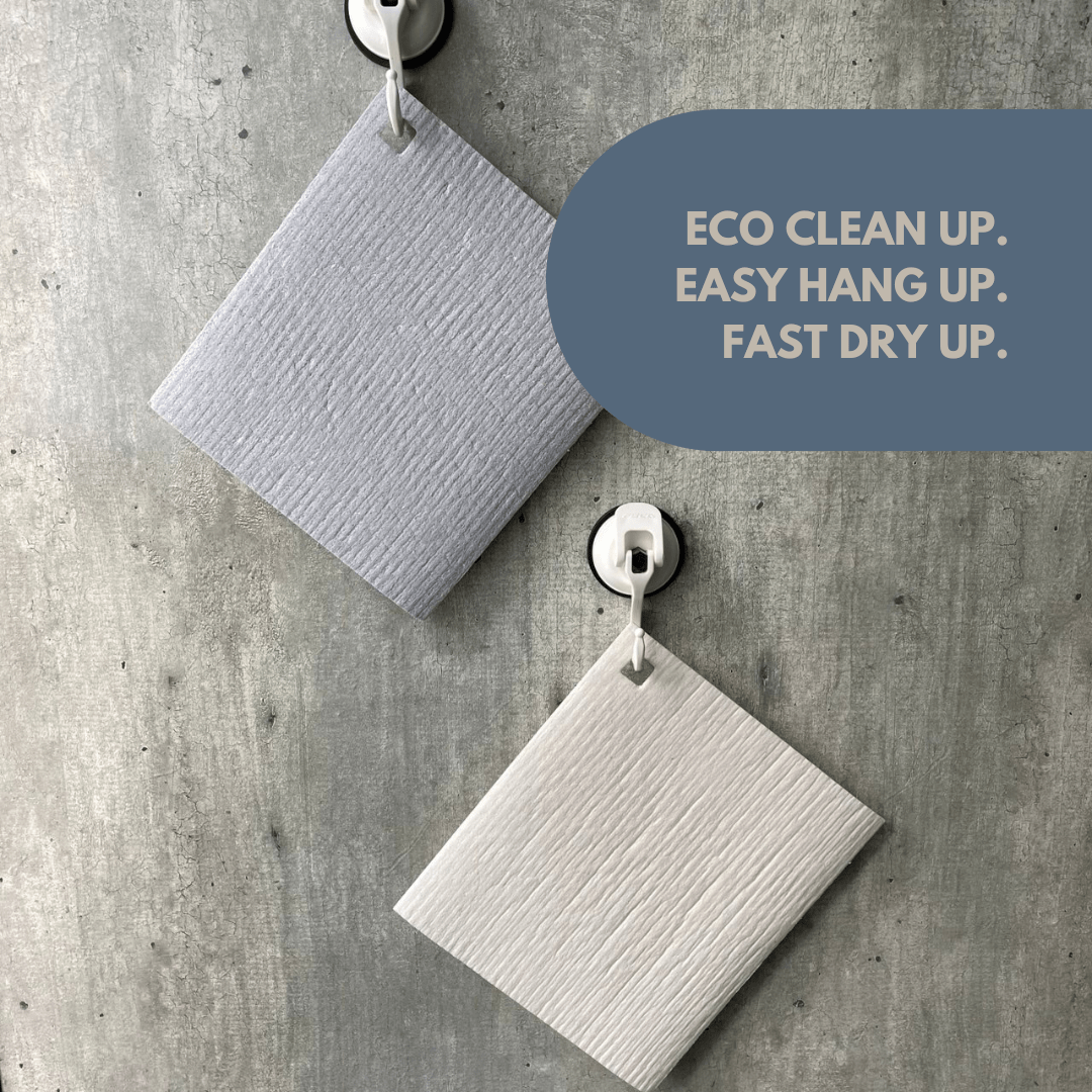 Swedish Dishcloth With Eyelet Earth Friendly Biodegradable Super Absorbent Multi - Purpose Cleaning Sponge Cloth - Neuhabitat