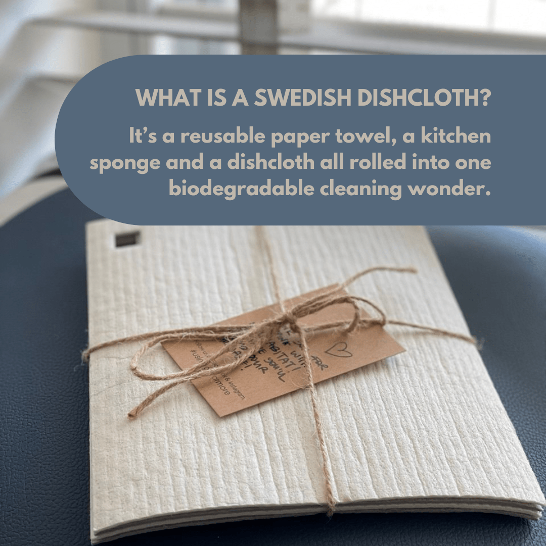Swedish Dishcloth With Eyelet Earth Friendly Biodegradable Super Absorbent Multi - Purpose Cleaning Sponge Cloth - Neuhabitat