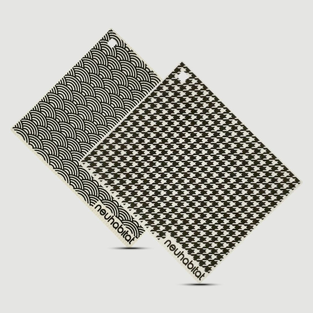 Extra Large Swedish Dishcloth With Eyelet 2-Piece Set Earth