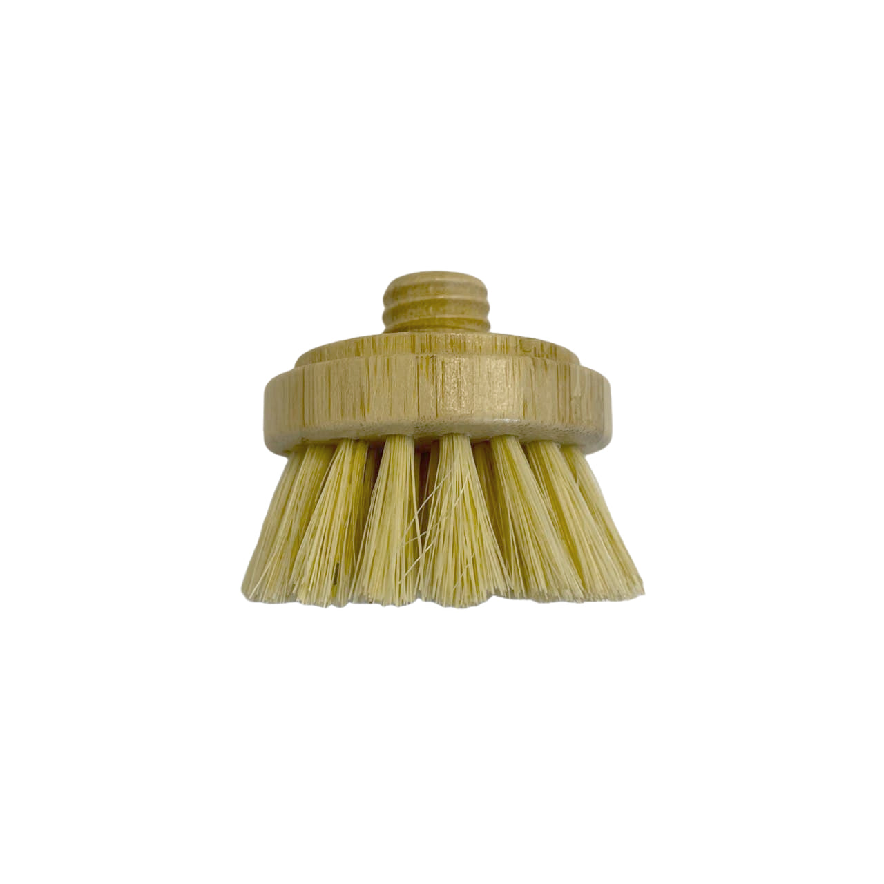 Bamboo Long & Knob Handle Cleaning Brush Set Sisal Palm Fiber Scrubber Interchangeable Detachable Replacement Head